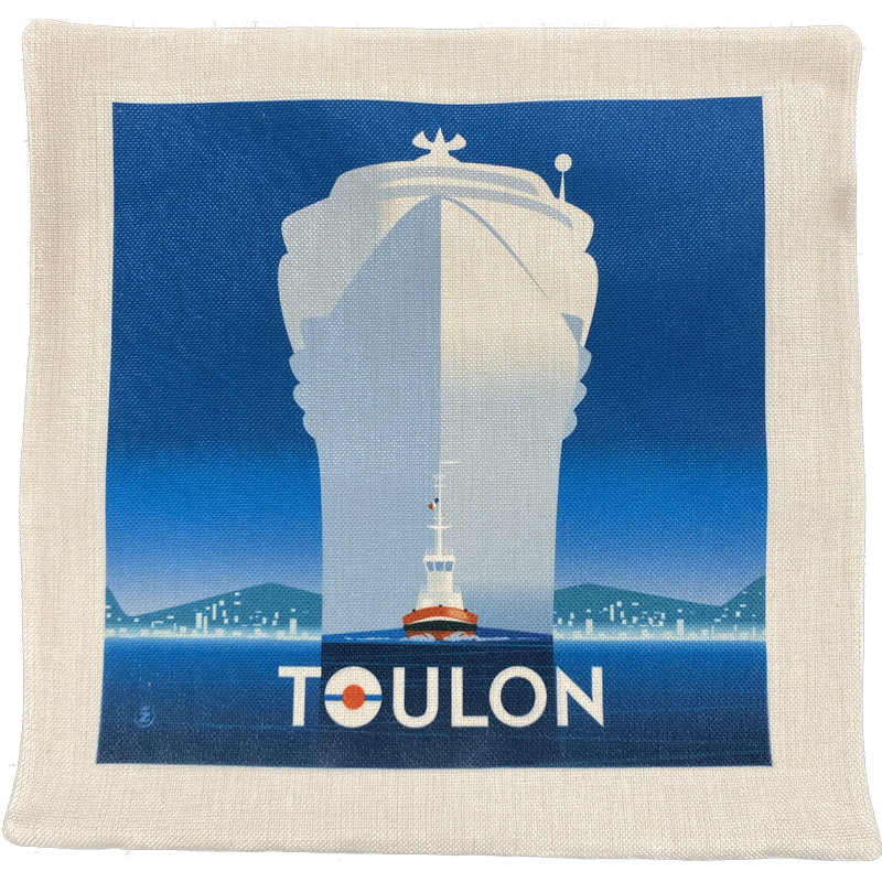 Housse de coussin Toulon Paquebot Monsieur Z